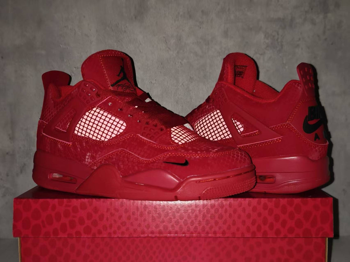 Nigel Sylvester x Air Jordan 4 Red Mamba Red and Black