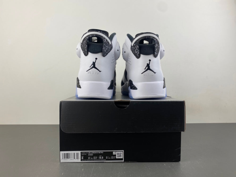 Air Jordan 6 Oreo Black and White Sneakers – F Version
