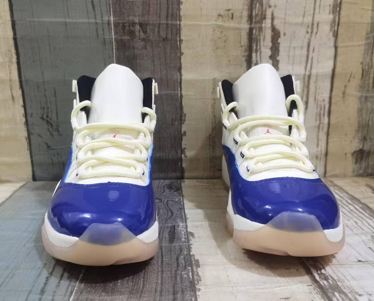 Air Jordan 11 Retro Sail/Deep Royal Blue Unisex Sneakers IH0296-400
