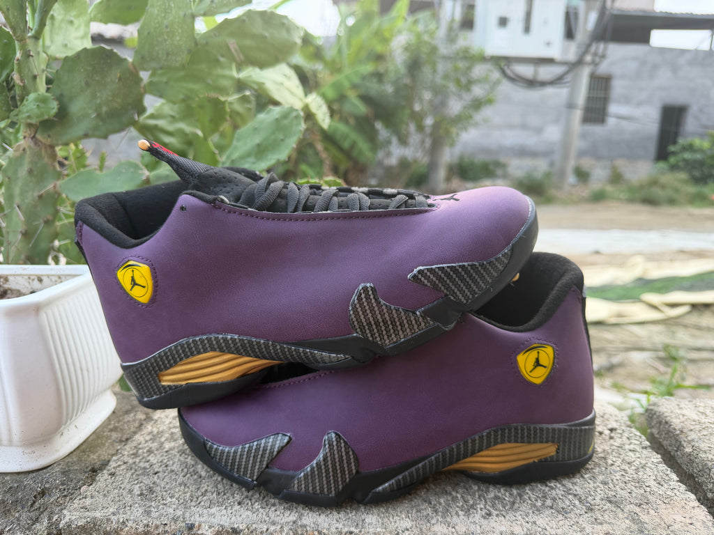 Air Jordan 14 Purple and Black Sneakers