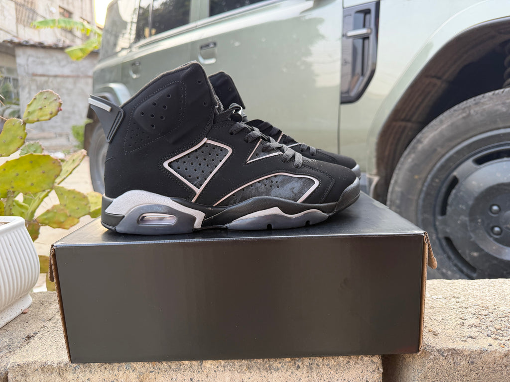 Air Jordan 6 New Black and Silver Sneakers