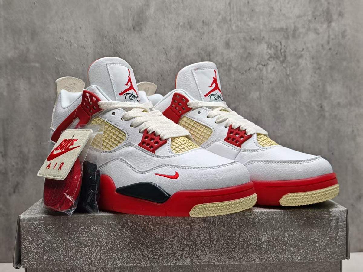 AJ4 Vermilion Red Sneakers