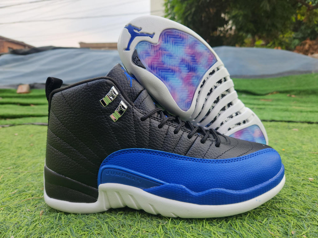 Air Jordan 12 Black/Blue/White Unisex Sneakers