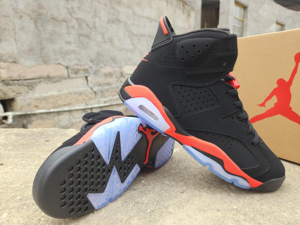 Air Jordan 6 Black/Red Shattered Backboard Sneakers