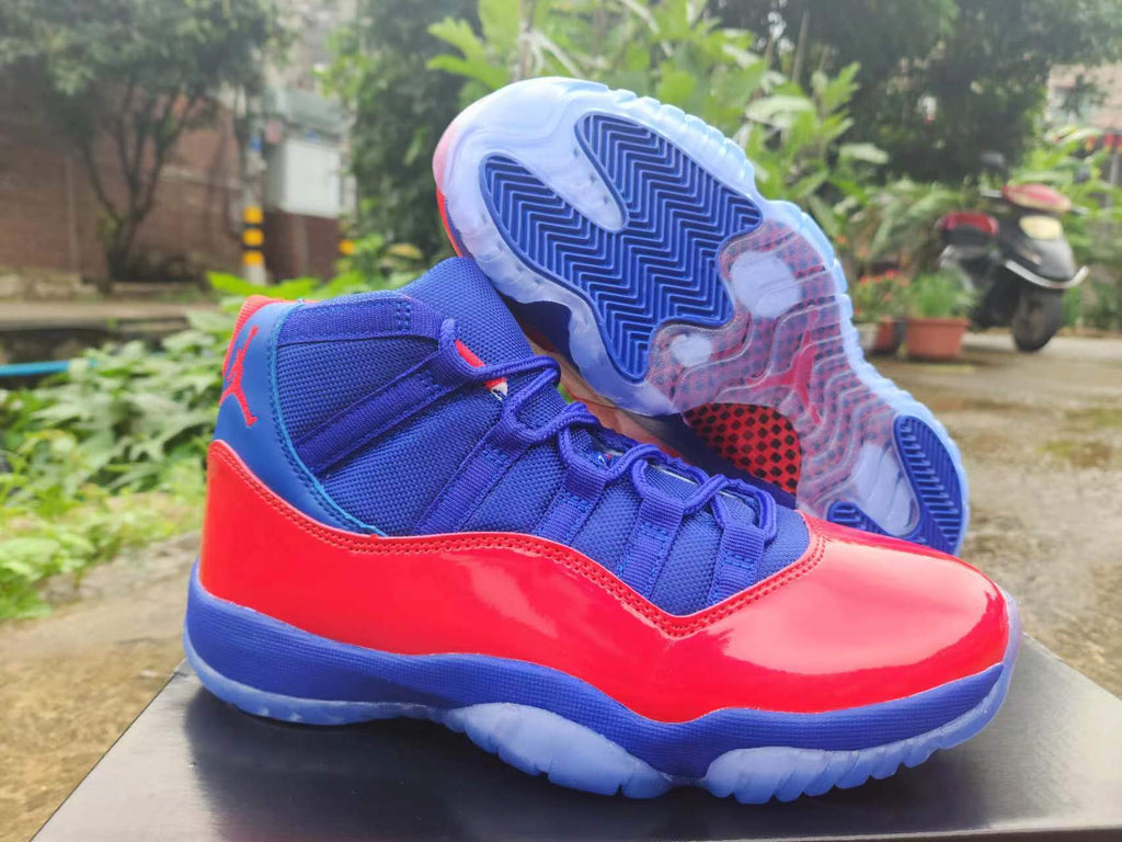 Air Jordan 11 Red/Royal Blue Sneakers
