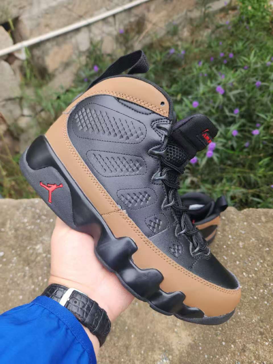 Air Jordan 9 Black-Red and Black-Brown Sneakers