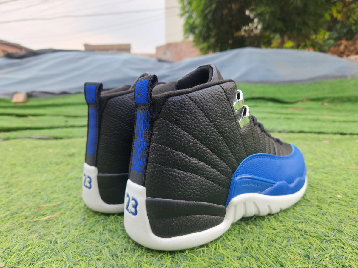 Air Jordan 12 Black/Blue/White Unisex Sneakers