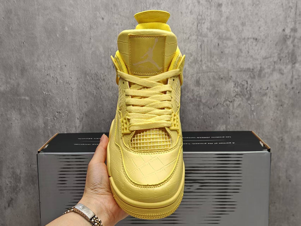 AJ4 Lemonade Cream Yellow Sneakers