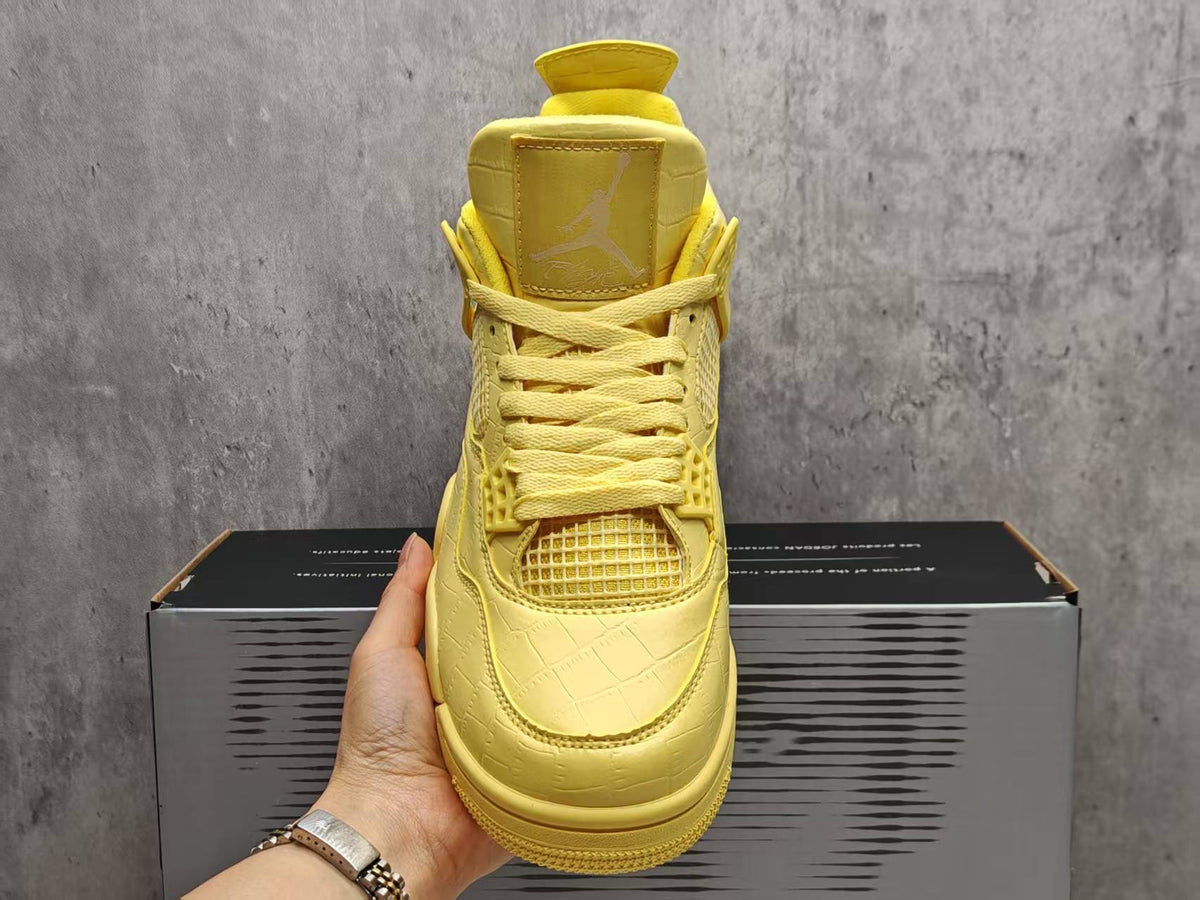 AJ4 Lemonade Cream Yellow Sneakers