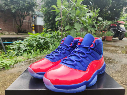 Air Jordan 11 Red/Royal Blue Sneakers