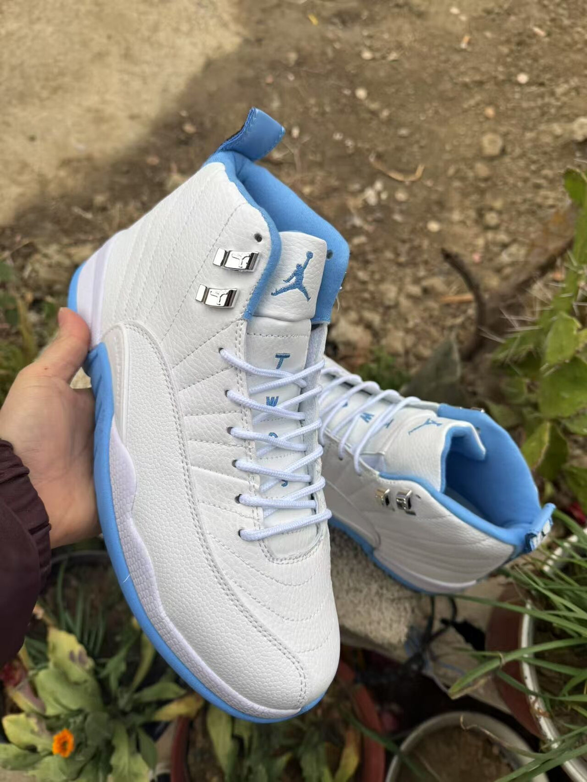 Air Jordan 12 Retro White/Jade Sneakers (Restored Version, Regular Batch)
