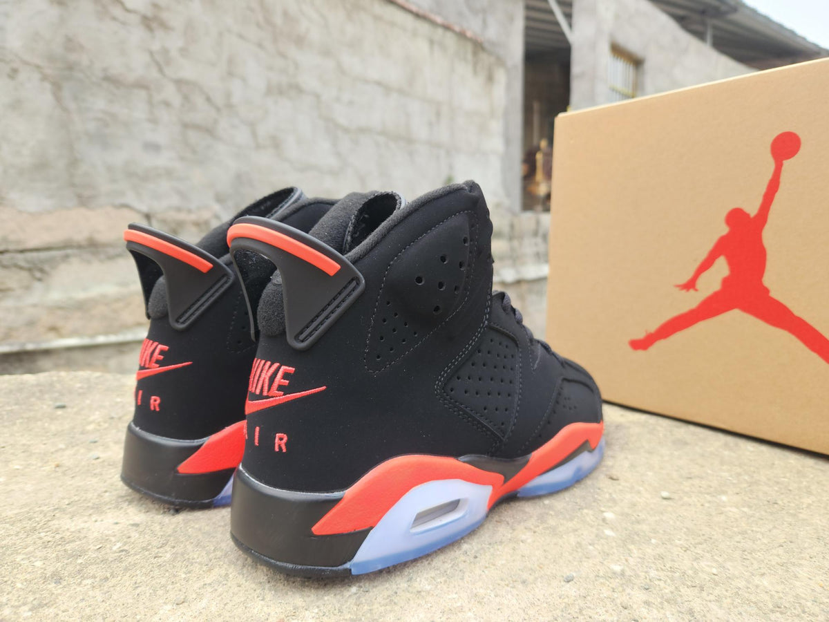 Air Jordan 6 Black/Red Shattered Backboard Sneakers