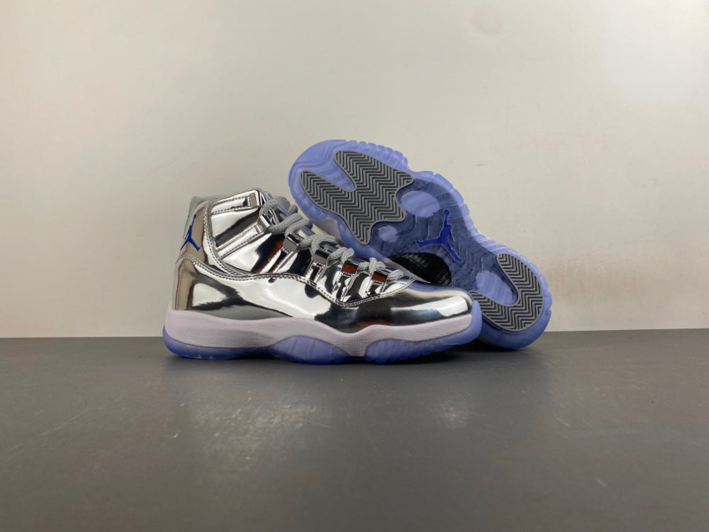 Air Jordan 11 Silver Patent Leather Sneakers