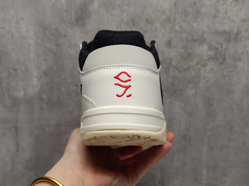 Travis Scott White Green and Black Reverse Swoosh Sneakers