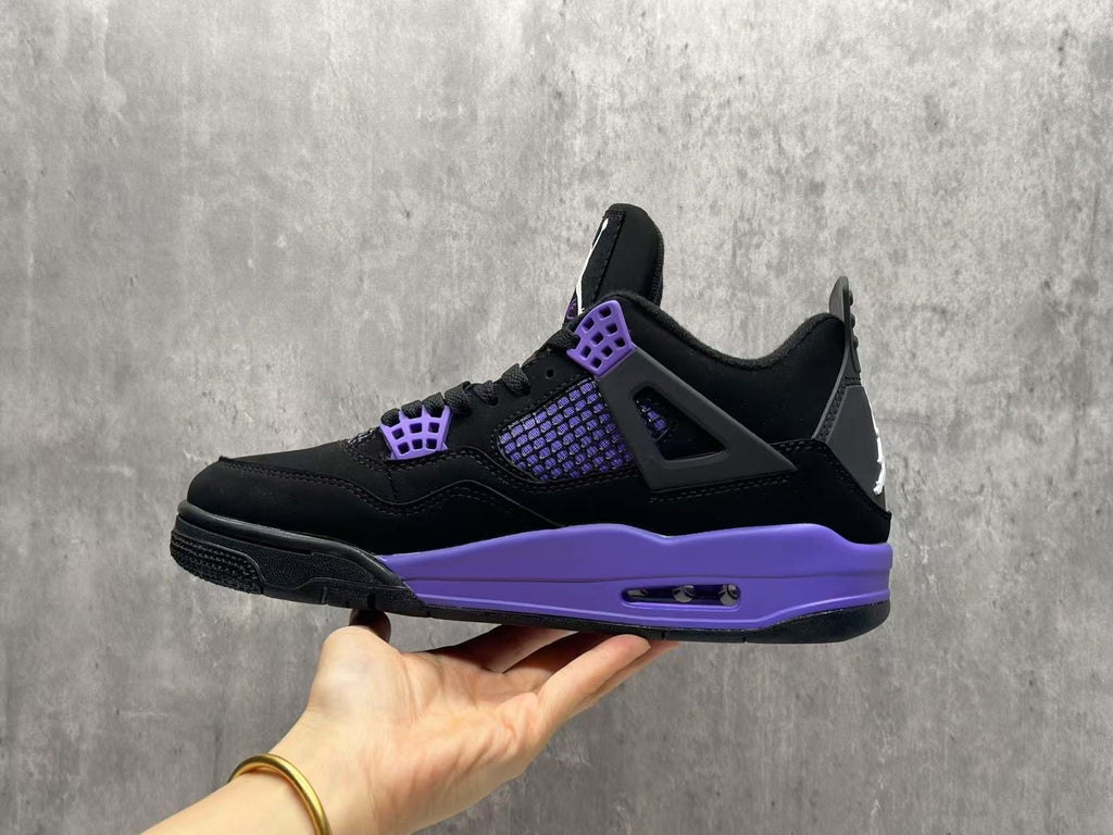 AJ4 Purple Lightning Sneakers
