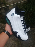 Air Jordan 14 Retro White/Black/Green Sneakers