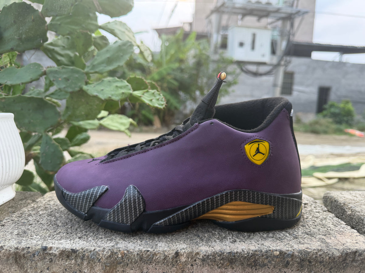 Air Jordan 14 Purple and Black Sneakers