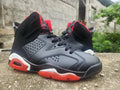 Air Jordan 6 Black/Red Multicolor Sneakers