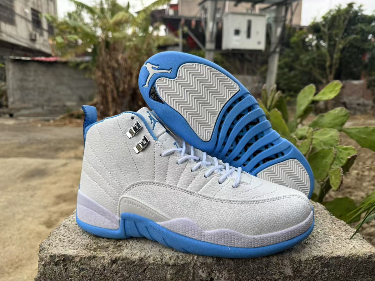 Air Jordan 12 Retro White/Jade Sneakers (Restored Version, Regular Batch)