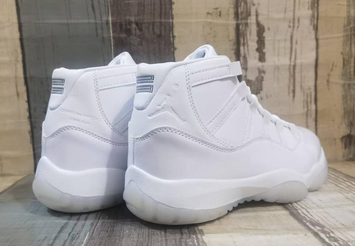 Jordan 11 Cream and Black Sneakers for Men and Women