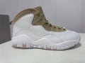Air Jordan 10 White and Brown Sneakers