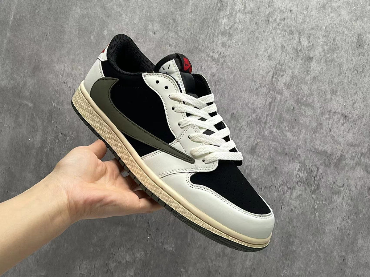 Travis Scott x Air Jordan 1 Low OG SP Black-Olive Reverse Swoosh 5.0
