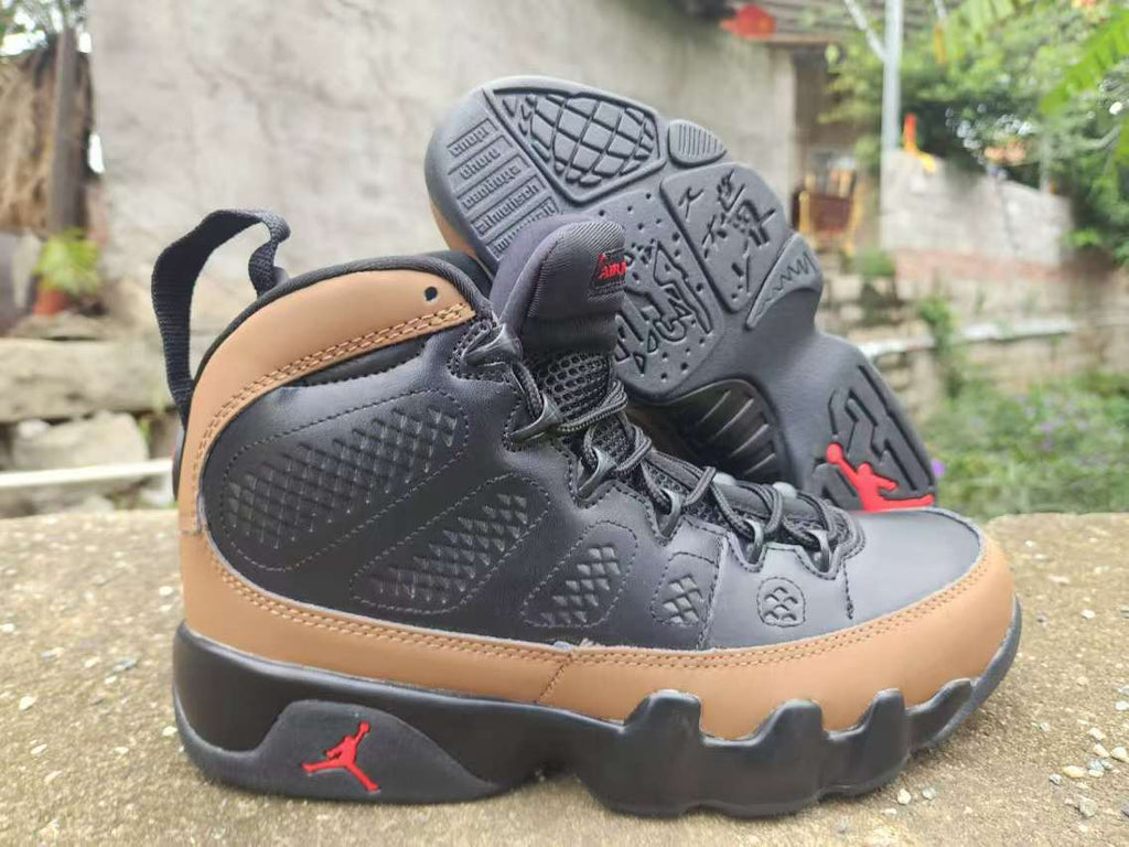 Air Jordan 9 Black-Red and Black-Brown Sneakers