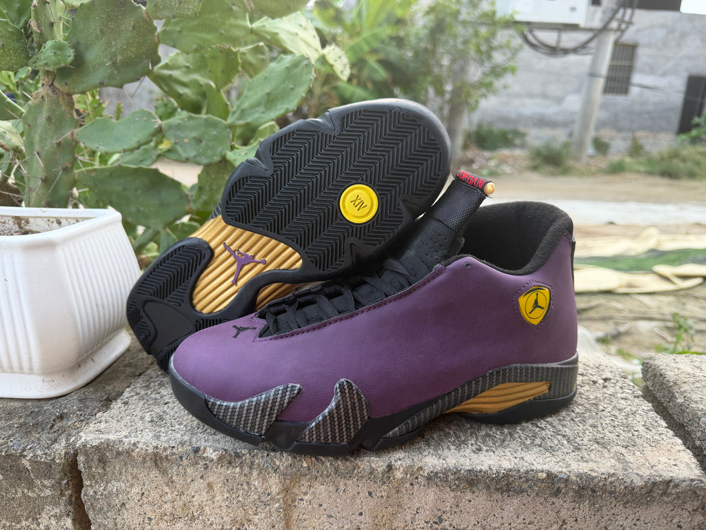 Air Jordan 14 Purple and Black Sneakers