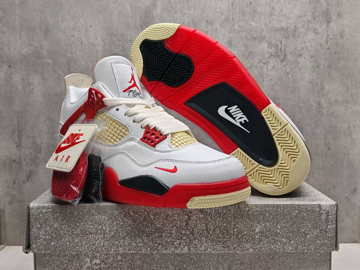 AJ4 Vermilion Red Sneakers
