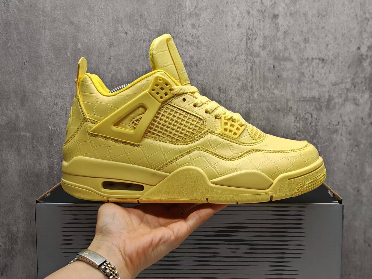 AJ4 Lemonade Cream Yellow Sneakers