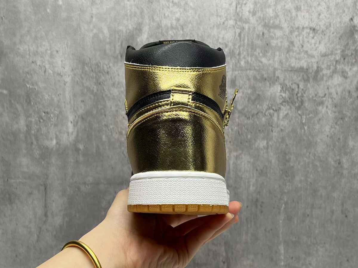 AJ1 Black and Gold Replica Sneakers