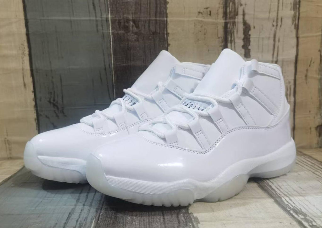 Jordan 11 Cream and Black Sneakers for Men and Women