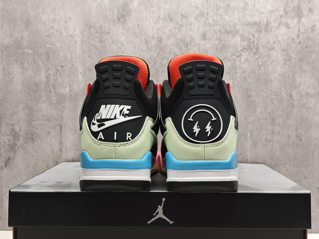 AJ4 Rainbow Colorblock Sneakers