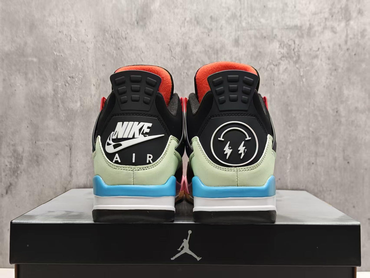 AJ4 Rainbow Colorblock Sneakers