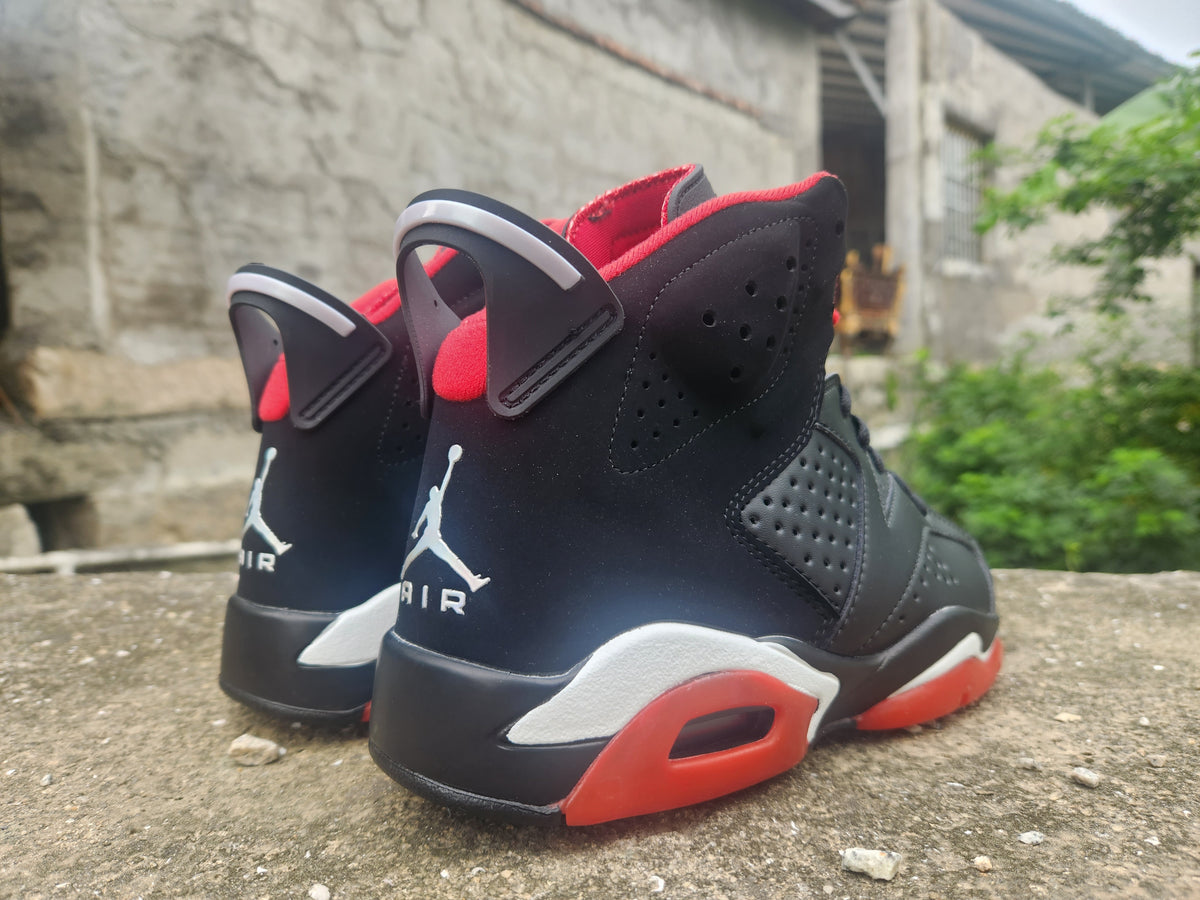 Air Jordan 6 Black/Red Multicolor Sneakers