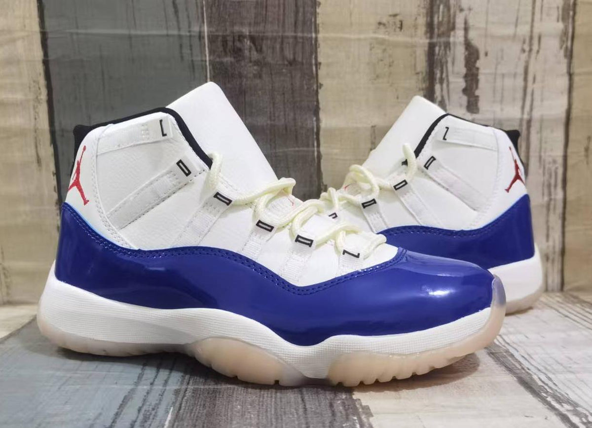 Air Jordan 11 Retro White/Blue/Red Unisex Sneakers