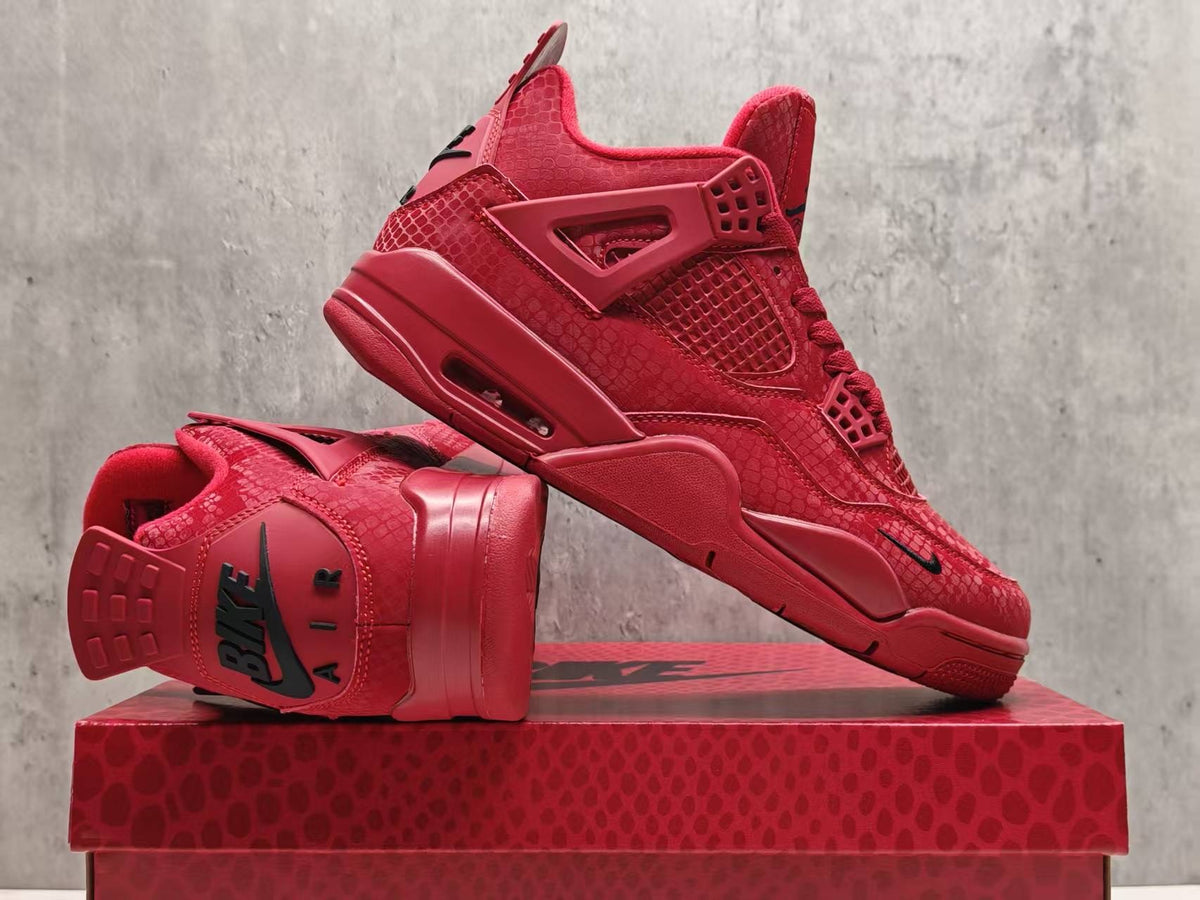 Nigel Sylvester x Air Jordan 4 Red Mamba Red and Black