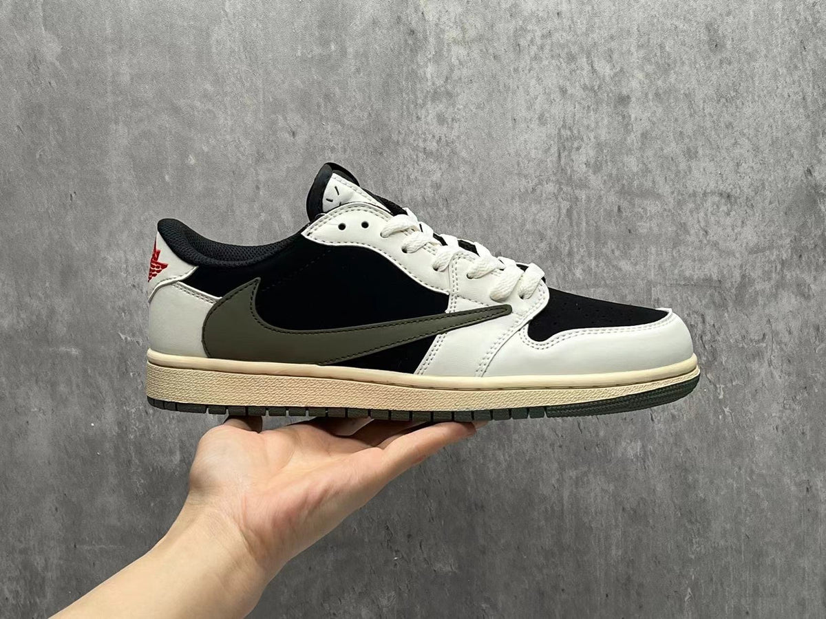 Travis Scott x Air Jordan 1 Low OG SP Black-Olive Reverse Swoosh 5.0