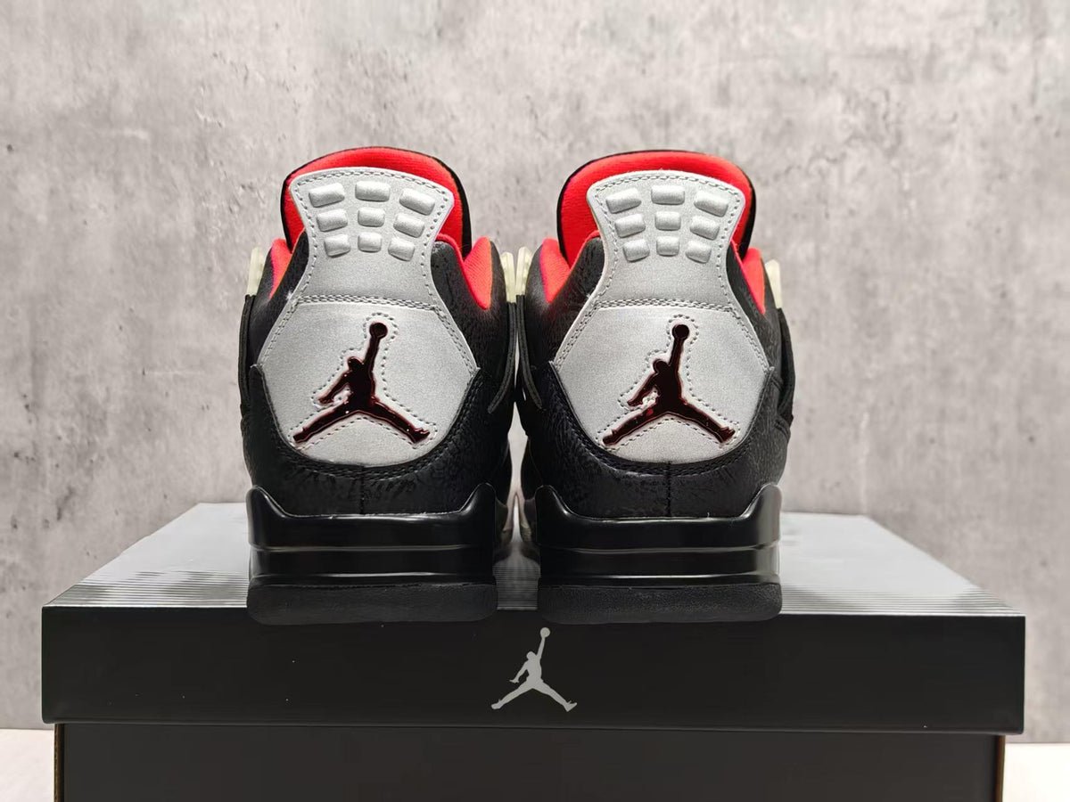 AJ4 Black Laser Sneakers