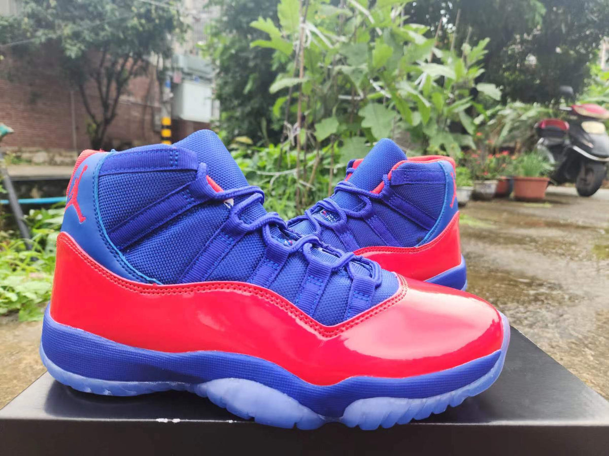 Air Jordan 11 Red/Royal Blue Sneakers