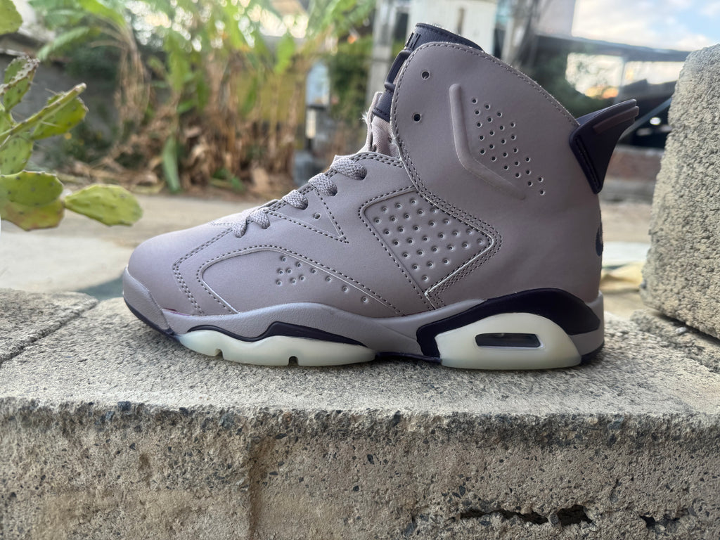 Air Jordan 6 Grey Collaboration Style Sneakers