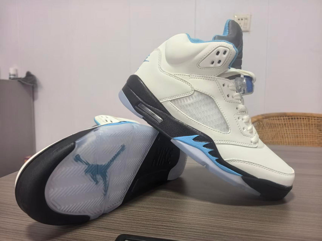 Air Jordan 5 Deep Pink and Blue Sneakers