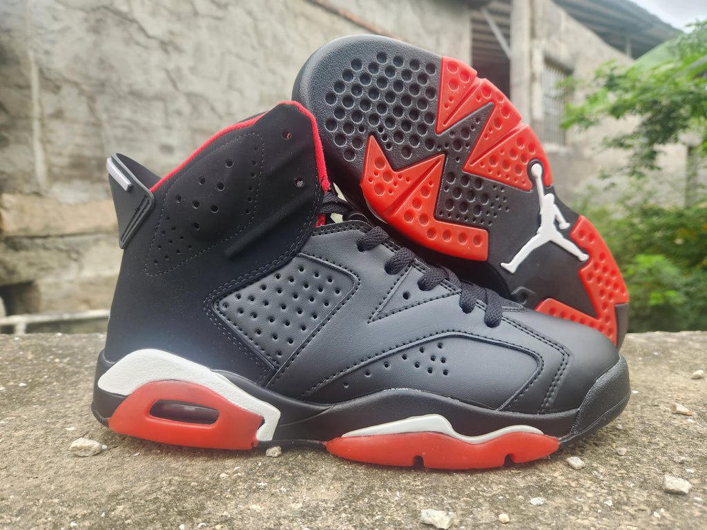Air Jordan 6 Black/Red Multicolor Sneakers