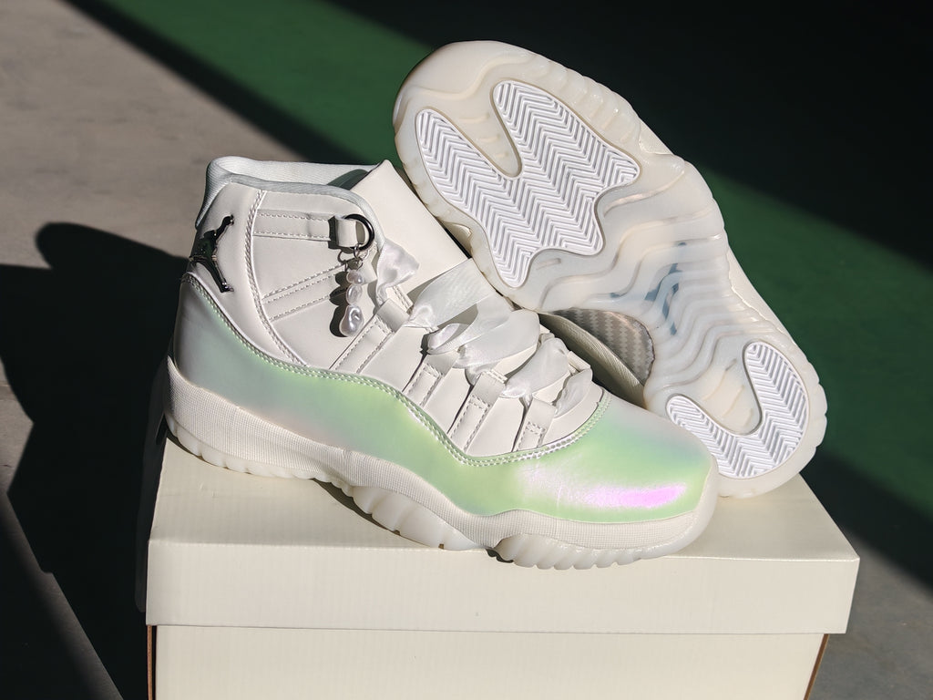 Air Jordan 11 Retro Sail/Pearl Grey Unisex Sneakers AR0715-110