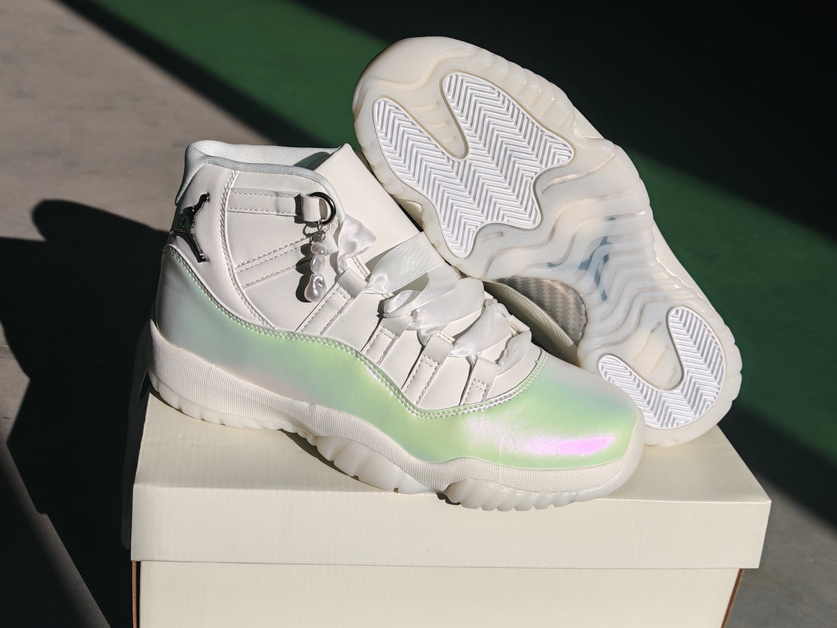 Air Jordan 11 Retro Sail/Pearl Grey Unisex Sneakers AR0715-110