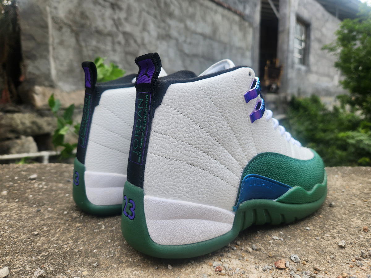 Air Jordan 12 White/Green Sneakers