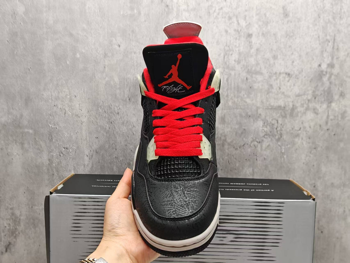 AJ4 Black Laser Sneakers